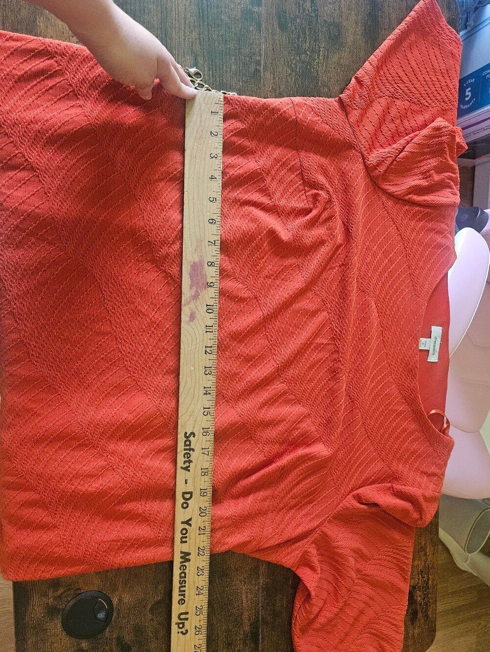 Dressbarn Orange Textured Dress with Chain Belt Size 20 - Picture 6 of 6